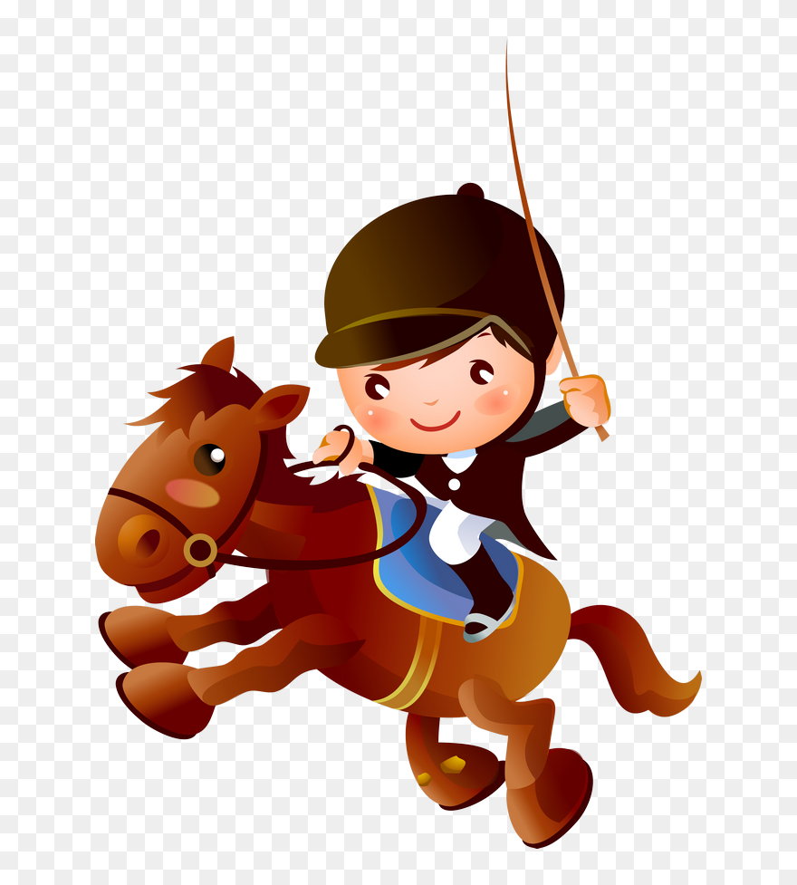 Png Pinterest Clip - Kids Riding Horses Clipart Transparent Png