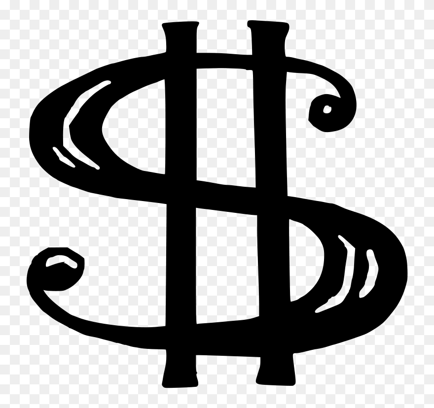 Codes For Insertion - Money Sign Black And White Clipart