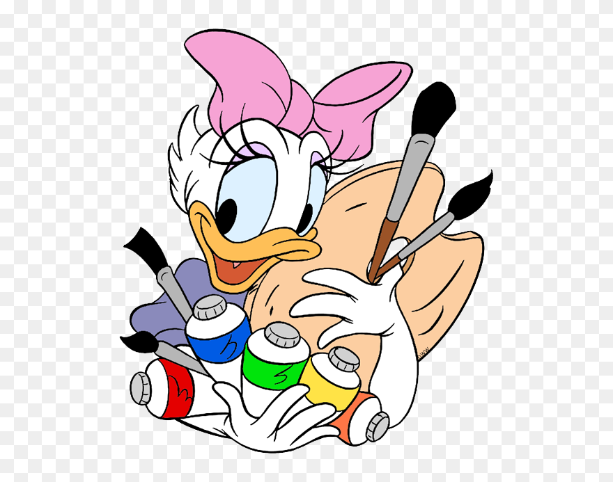 Daisy Duck With Paint Clipart