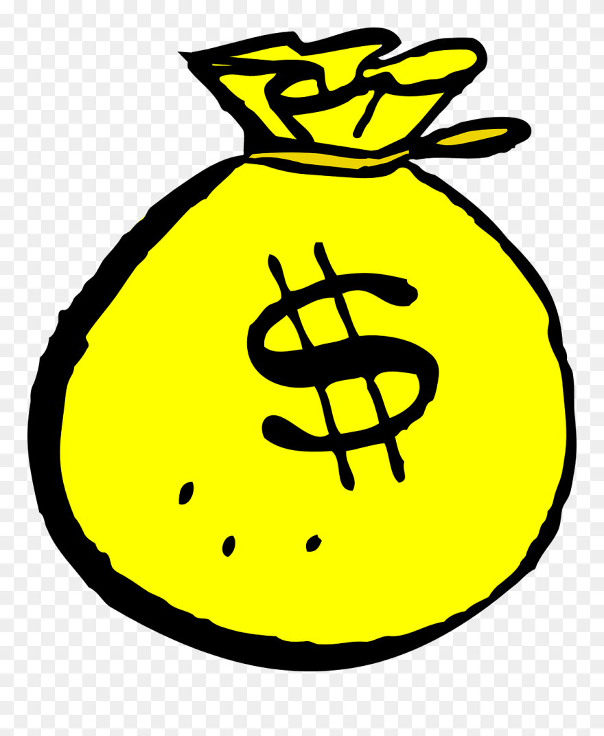 Green Money Bag Clipart - Png Download