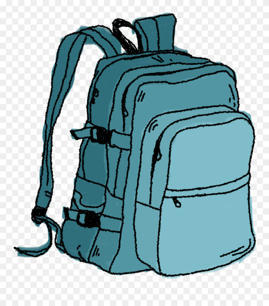 Backpacking Clip Art - Transparent Background Backpack Clipart - Png Download