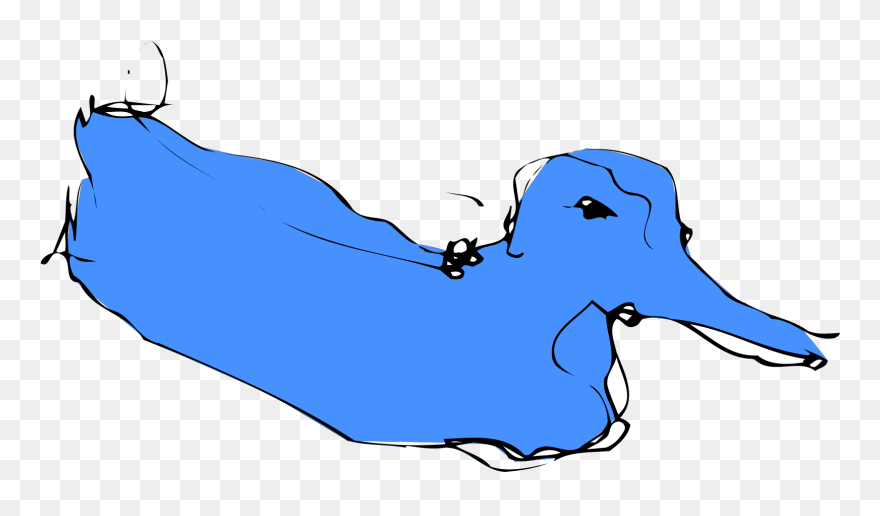 Simple Blue Duck Sketch Png Images - Illustration Clipart