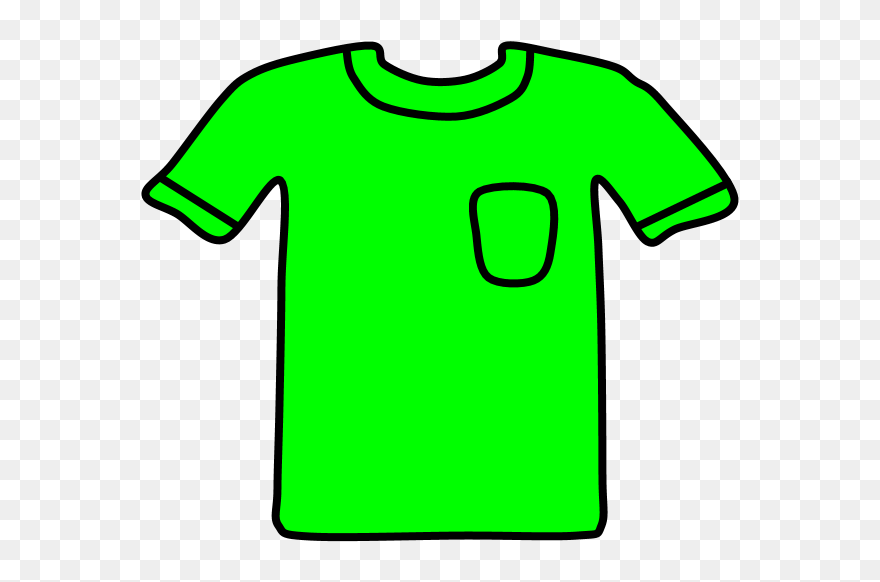 T-shirt, Pocket, Bright Green Clipart