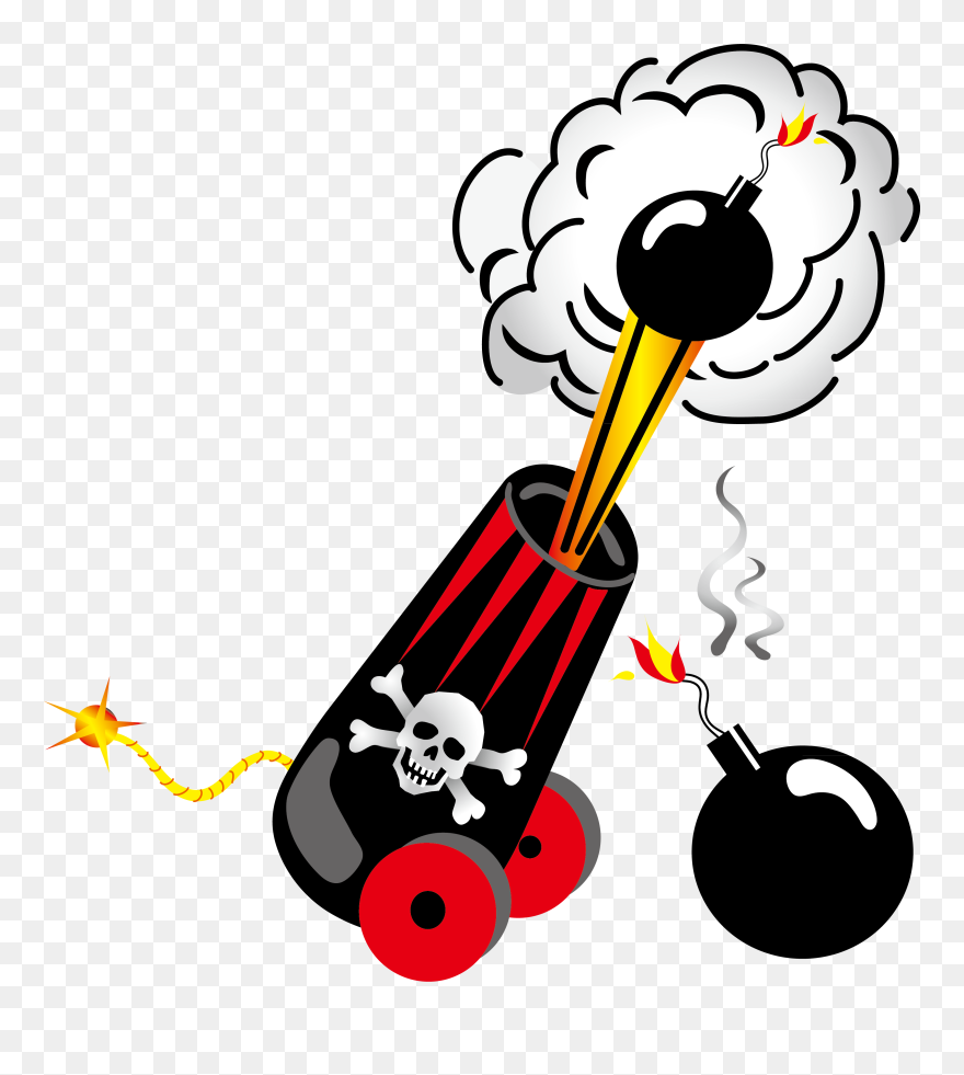 Images Gallery For Free - Clipart Pirates Cannon - Png Download