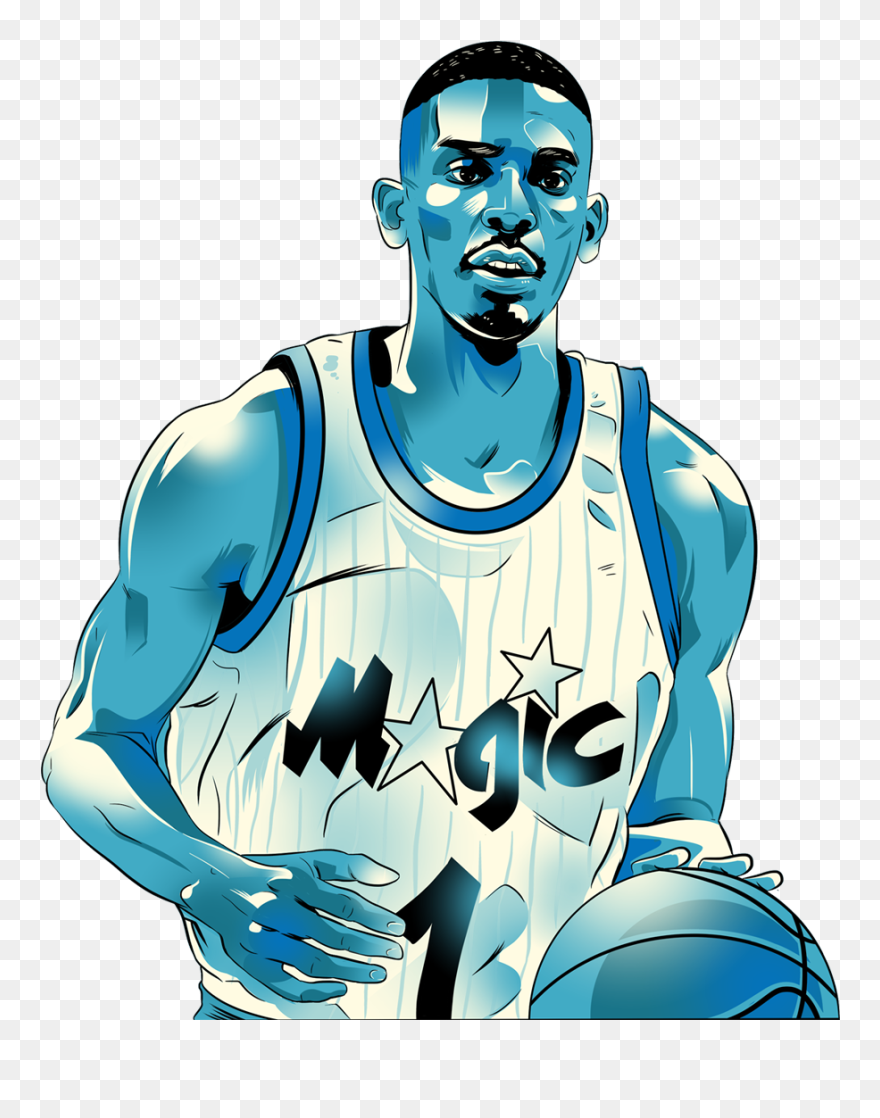 Penny Hardaway Logo Png Black And White - Penny Hardaway Illustration Clipart