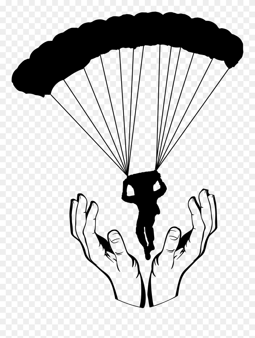 Parachute Clipart Pixel Art - Sky Diving Clip Art - Png Download