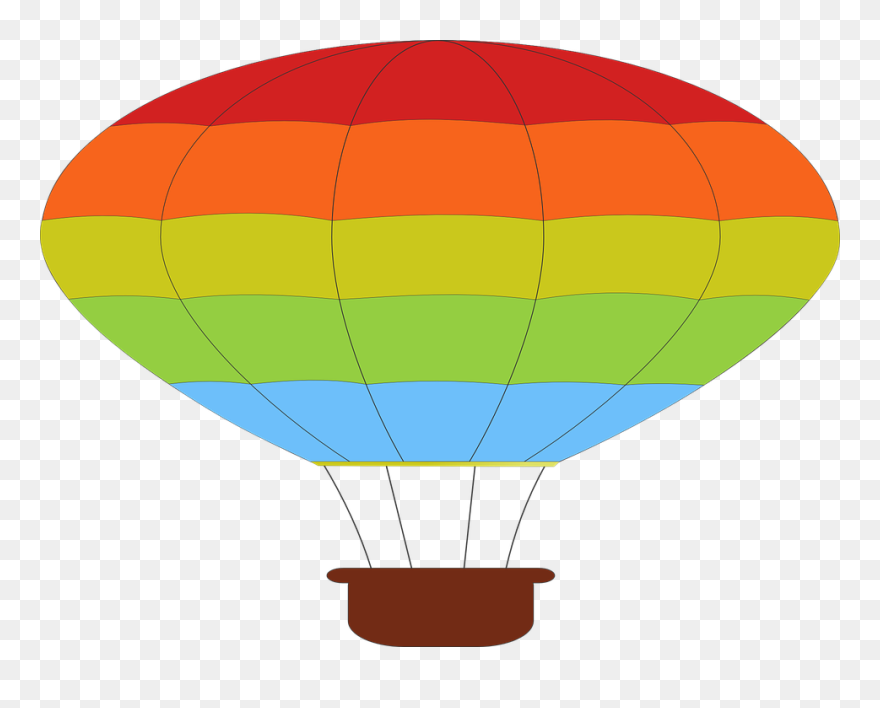Parachute Clipart Balon Udara - Air Balloon Clipart - Png Download