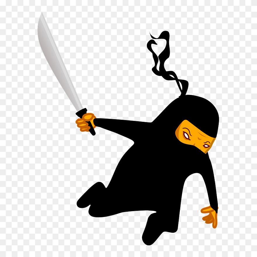 Flying Ninja Clipart - Gambar Ninja Hatori Pakai Masker - Png Download