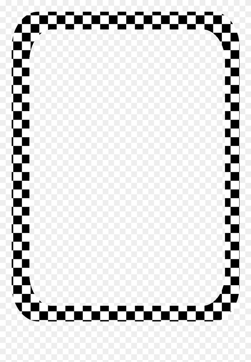 Race Checkered Border - Race Car Border Clipart - Png Download