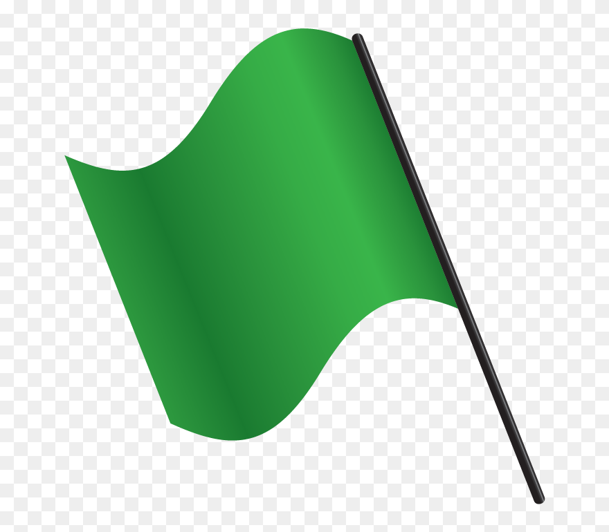 Respect The Flags - Green Race Flag Transparent Clipart