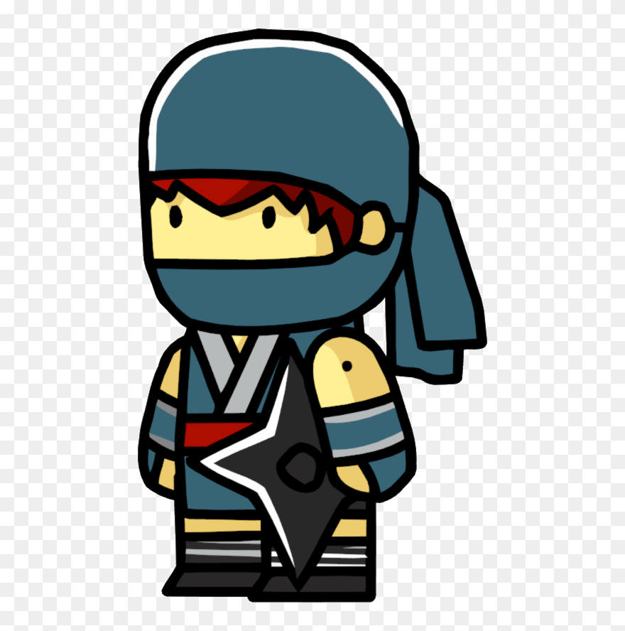 Scribblenauts Ninja With Star - Super Scribblenauts Cool Costumes Clipart
