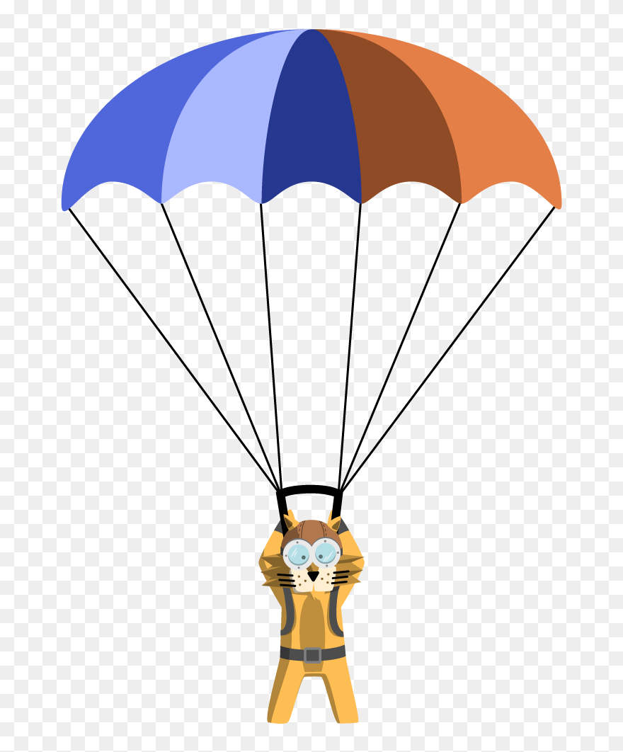Skydiving Clipart Transparent - Transparent Background Parachute Clipart - Png Download