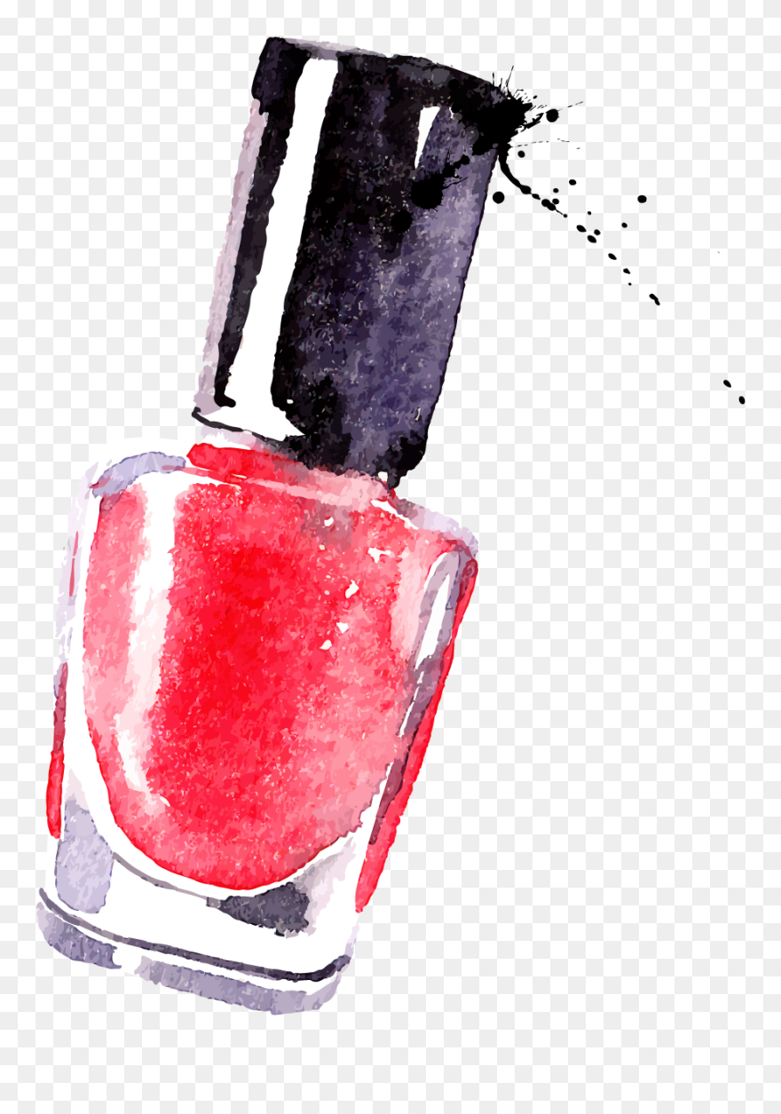Transparent Nail Polish Clipart - Nail Polish Drawing Png