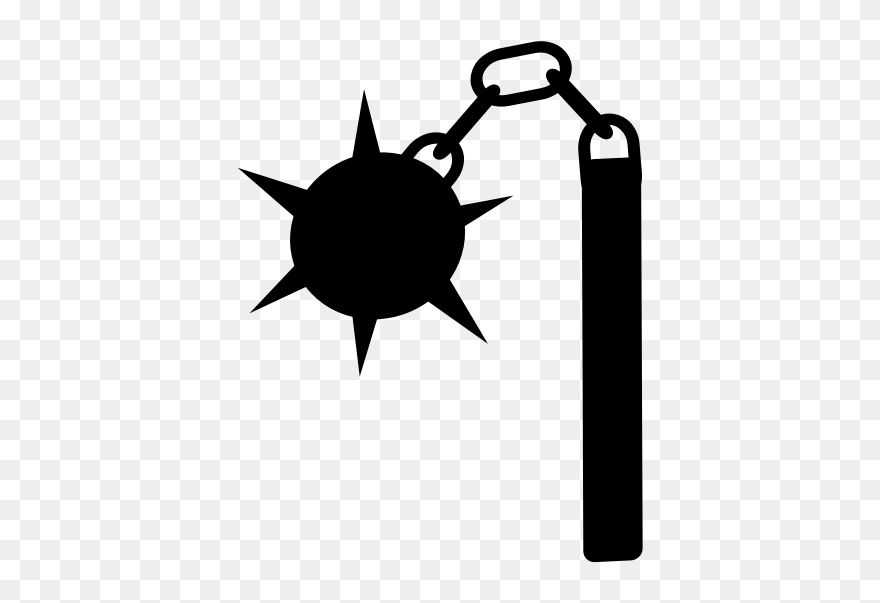Morning Star Weapon Vector Graphics - Mace Clip Art - Png Download
