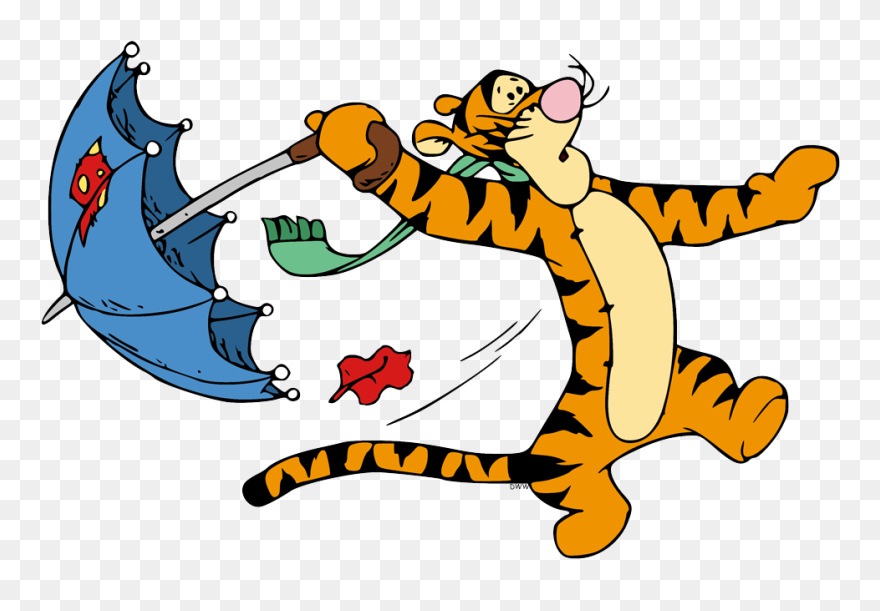 Transparent Windy Day Clip Art - Winnie The Pooh Windy Clipart - Png Download
