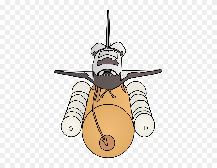 Space Shuttle From Front - Space Shuttle Front Png Clipart
