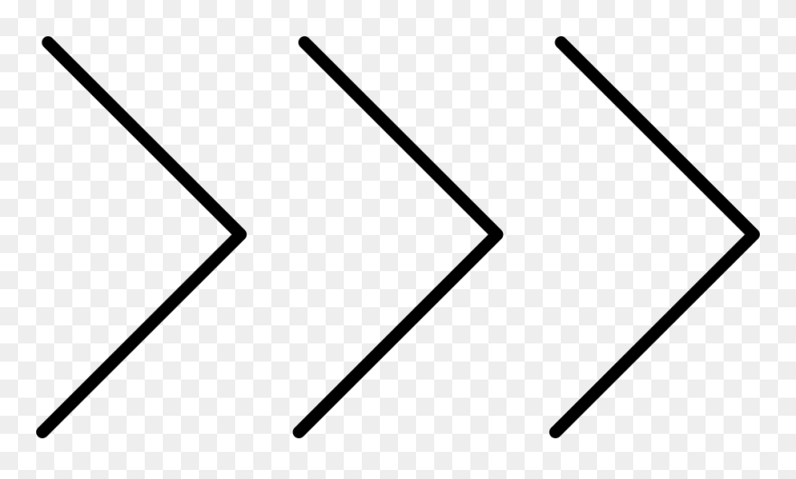 Three Chevron Arrows Pointing Right Svg Png Icon Free - Chevron Arrows Png Clipart