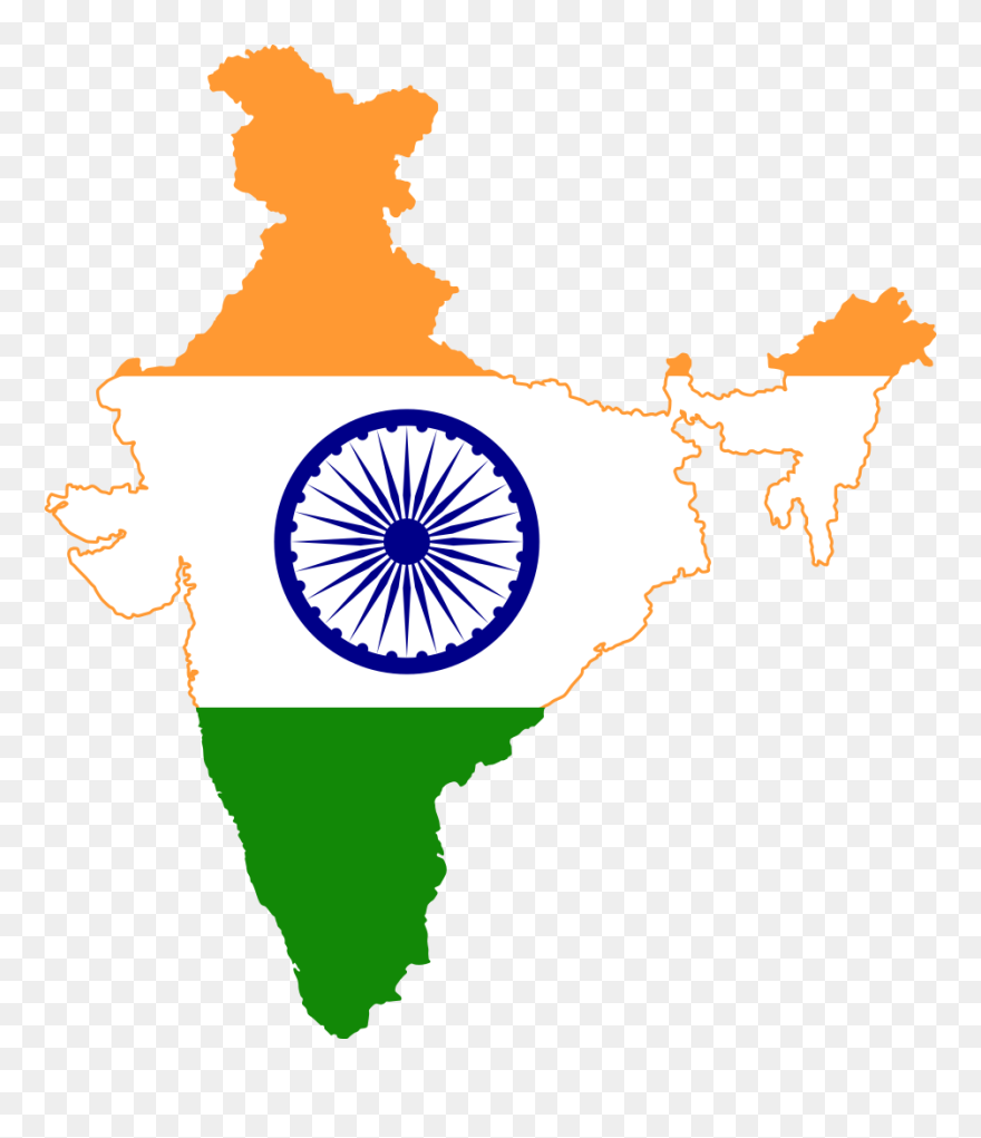India Flag Map Wikipedia Clipart