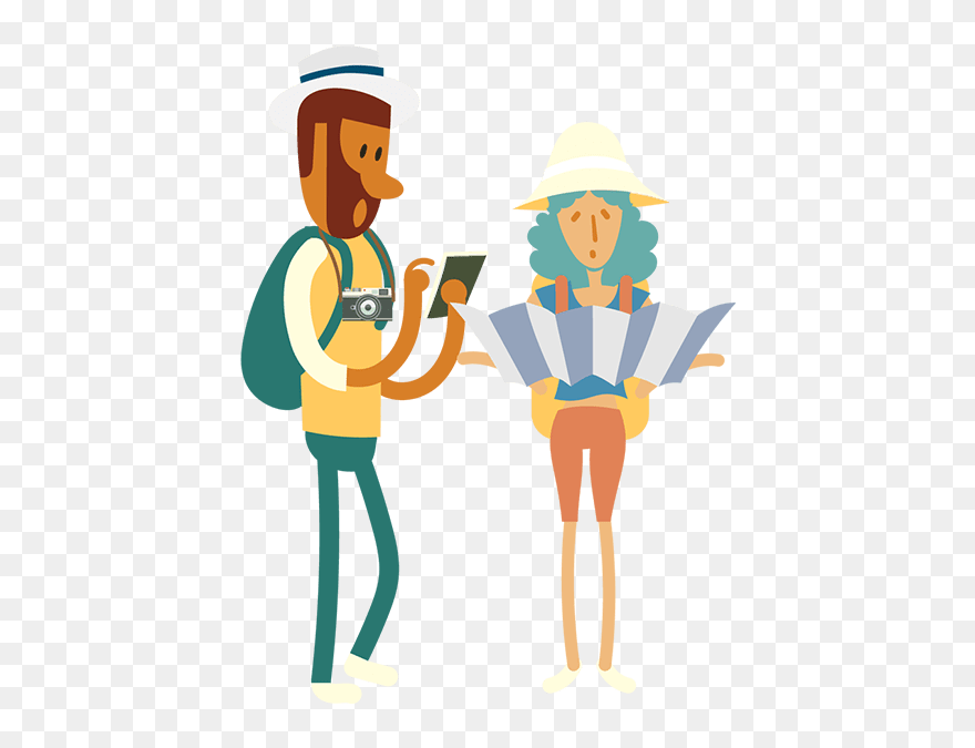 Smart World Travels - Ask For Directions Clipart - Png Download