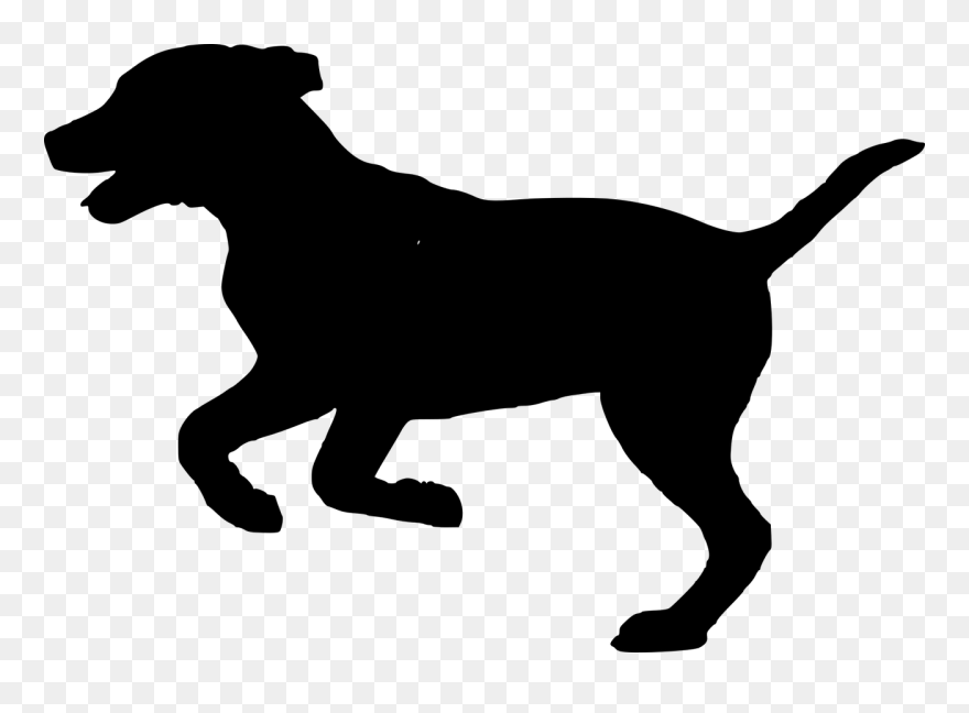 Dog Park Puppy Pet Dog Harness - Running Dog Silhouette Clipart