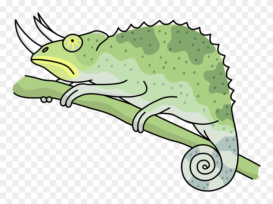 Jacksons Chameleon Animal Clipart - Png Download