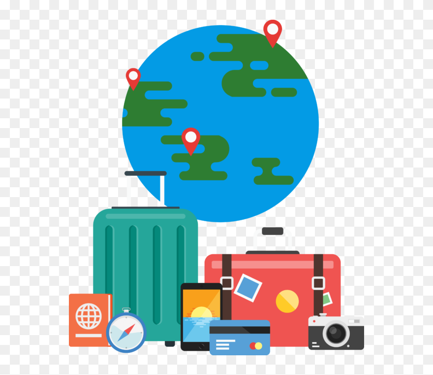 Travel Luggage - Travel Luggage Clipart - Png Download