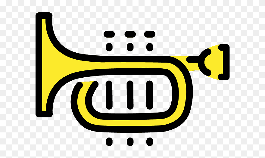 Trumpet Emoji Clipart - Png Download