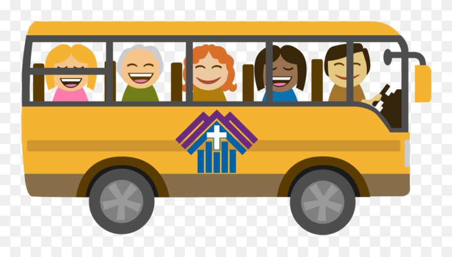 Traveling Together Bus - Cartoon Bus Png Clipart