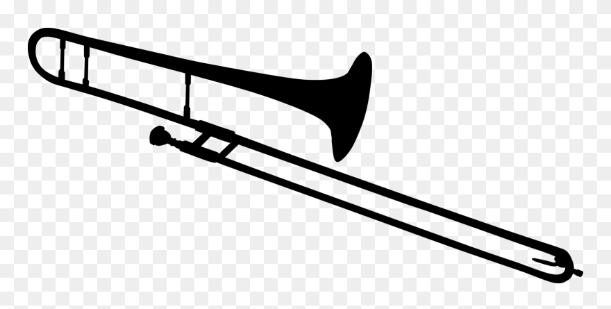 Trombone Silhouette Musical Instruments Mellophone - Trombone Clipart - Png Download