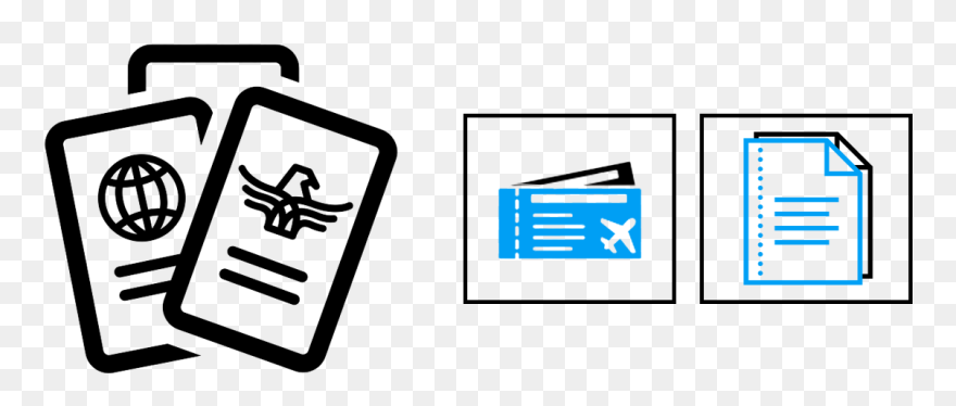 Essential Travel Documents - Travel Documents Clipart - Png Download