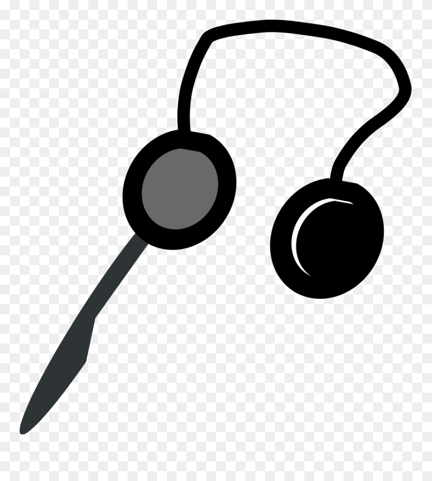 Headphone Vector - Headphone Mic Clip Art - Png Download