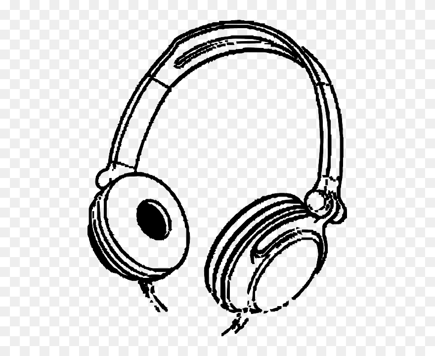 Music, Cartoon, Headphones, Headphone, Ears - Headphones Clipart - Png Download