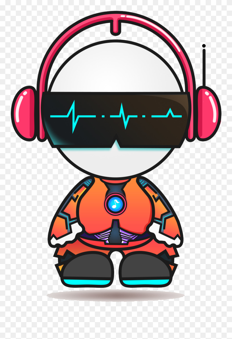 Wearing Sunglasses People Universe Headphones To Listening - Cartoon Listening To Headphones Clipart