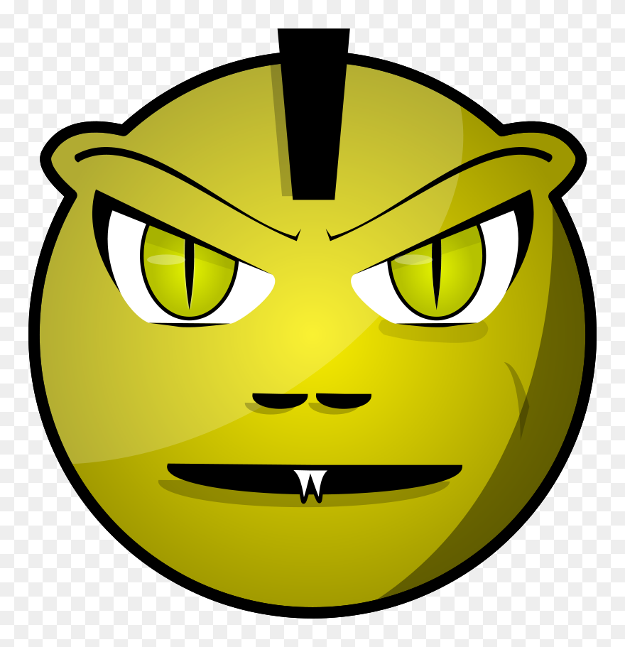 Smiley Face Fear Clip Art - Scary Clip Art Monster - Png Download
