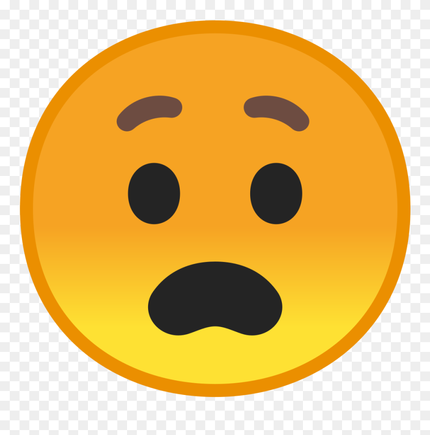 Anguished Face Icon - Clip Art - Png Download