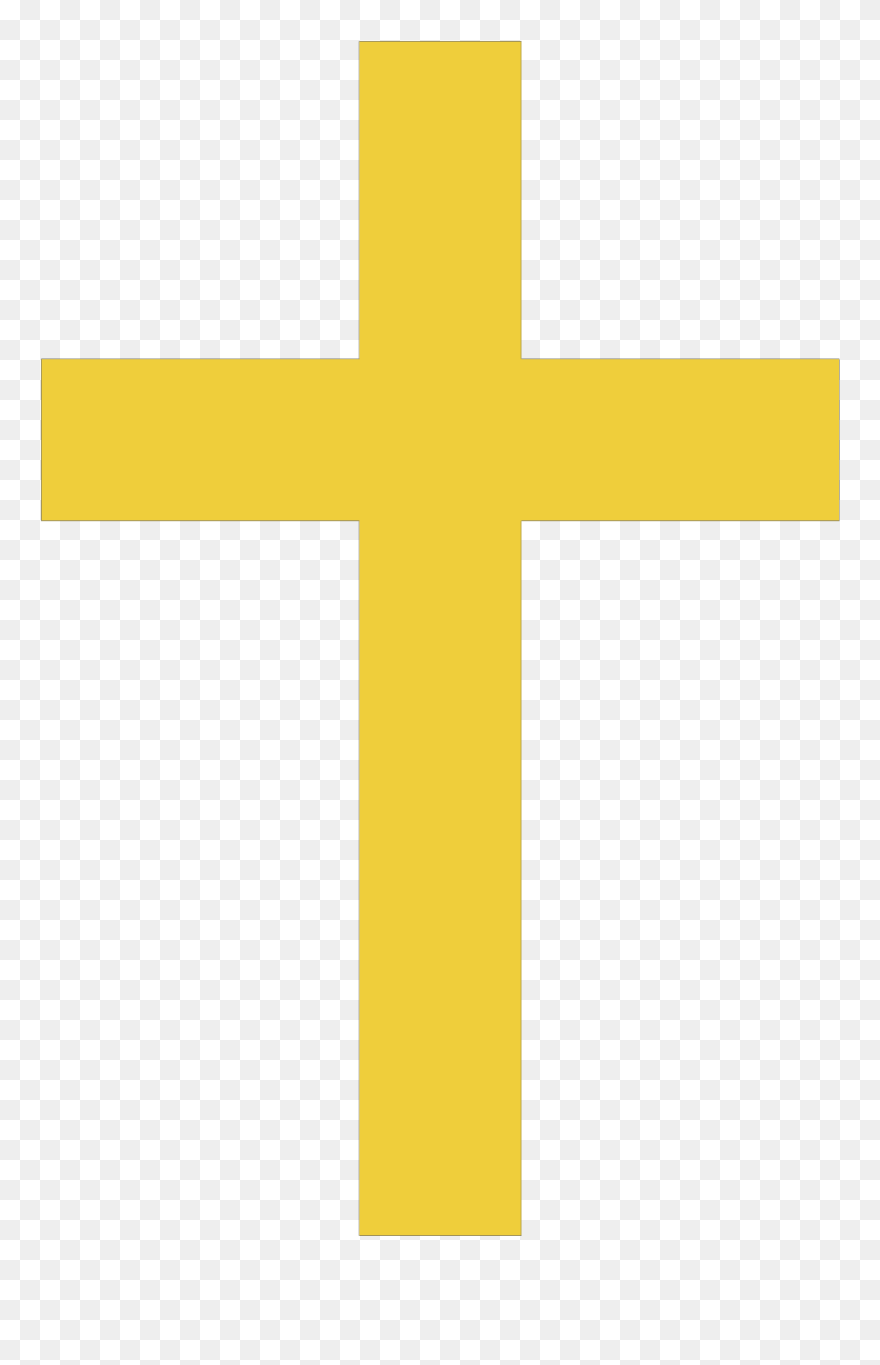 Simple Gold Cross Clipart - Png Download