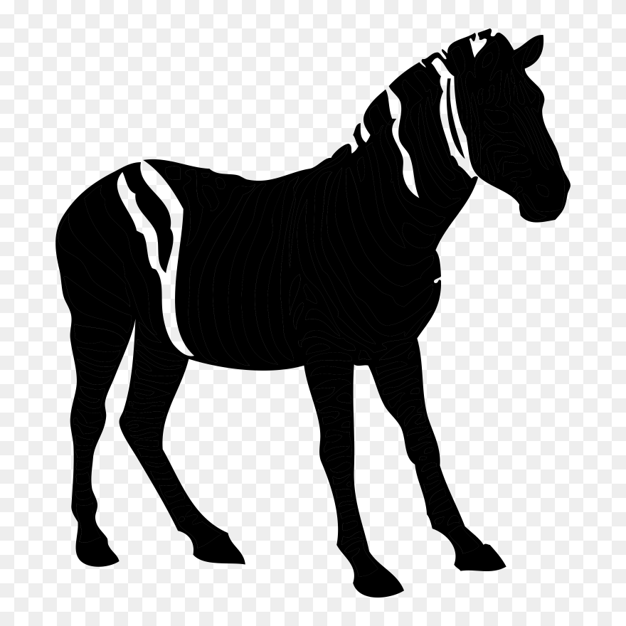 American Quarter Horse Silhouette Clip Art Image Pony - Mane - Png Download