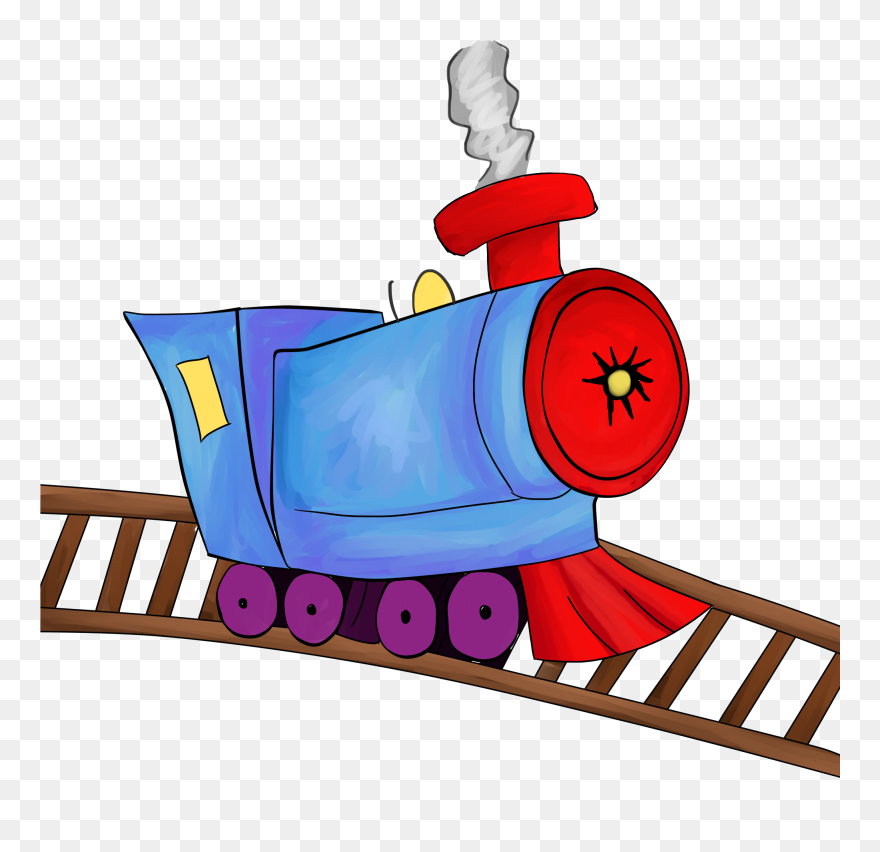 Clip Art Train Track - Train On Track Clipart - Png Download