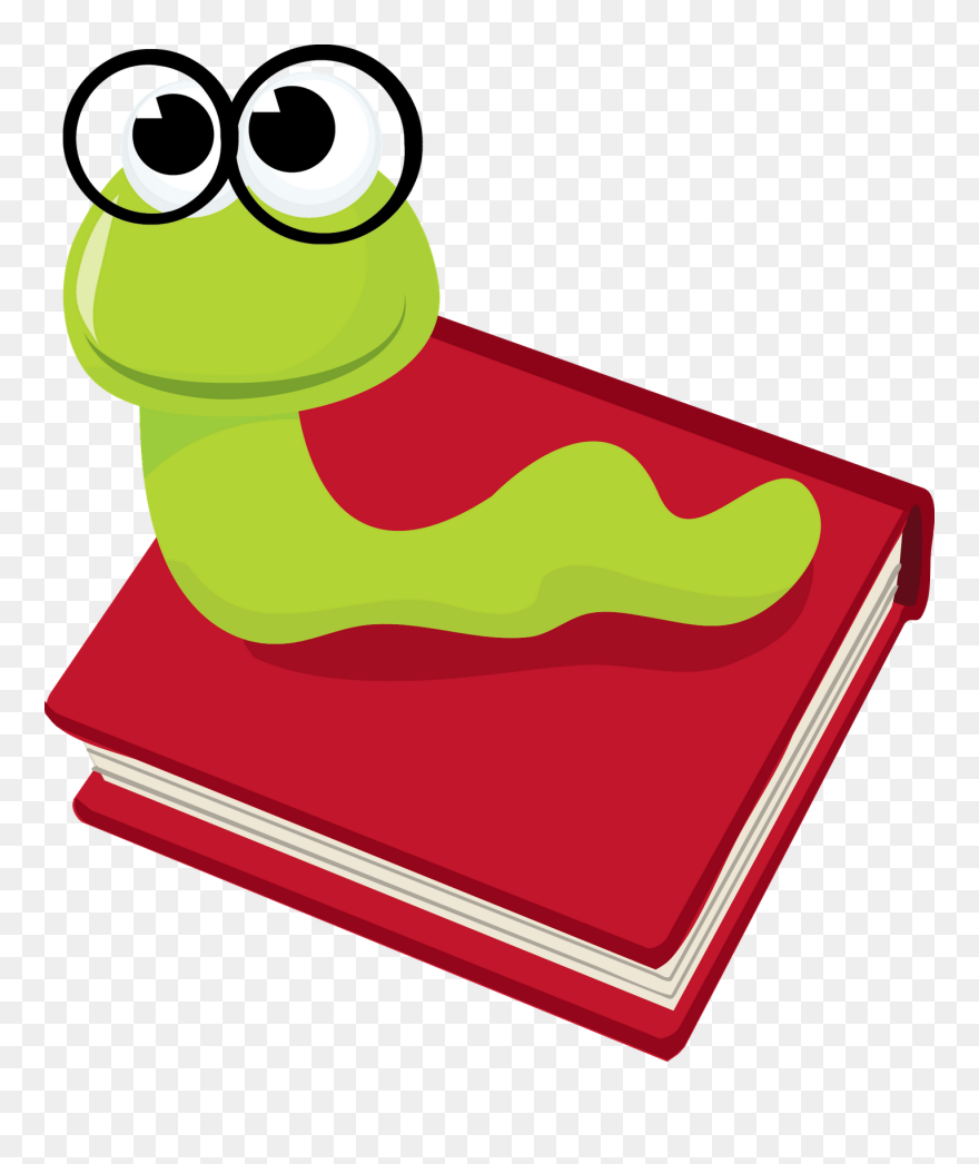 Book Connection Cliparts - Book Worm Clipart Png Transparent Png