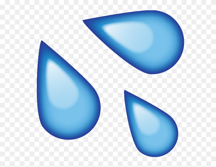 Transparent Water Clip Art - Water Droplets Emoji Png