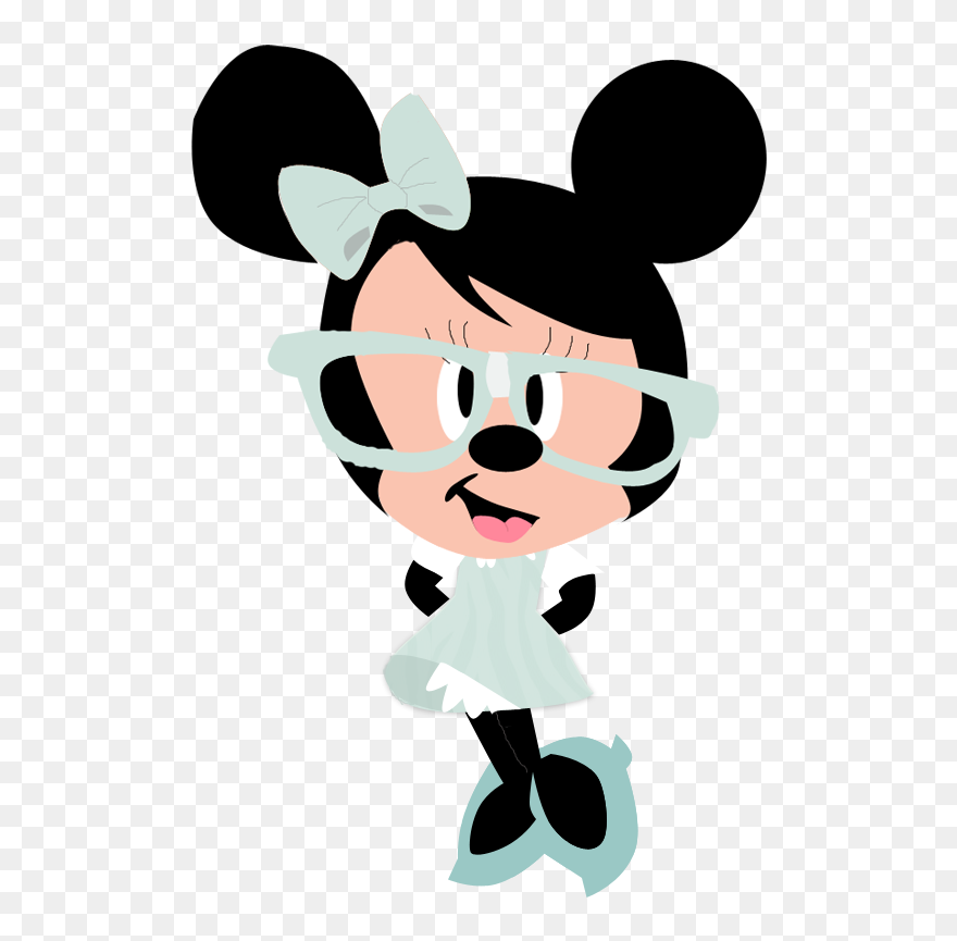 Cute Nerd Clipart - Nerdy Minnie Mouse Clipart - Png Download
