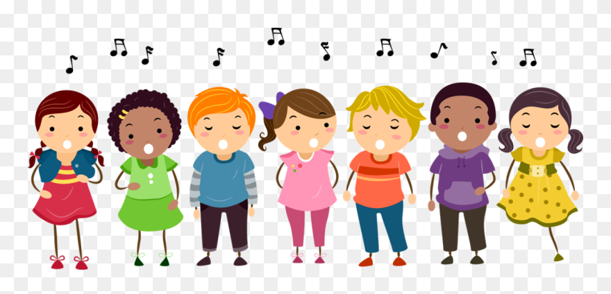 Choir Singer Clipart - Kids Singing Clip Art - Png Download