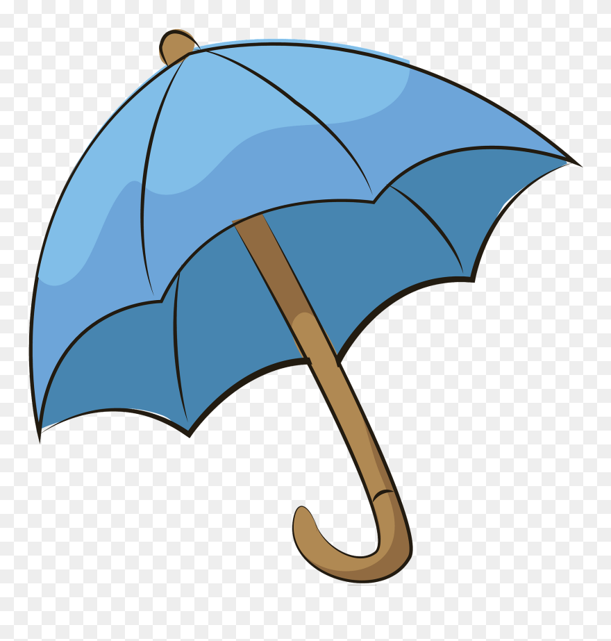 Blue Umbrella Clipart - Png Download