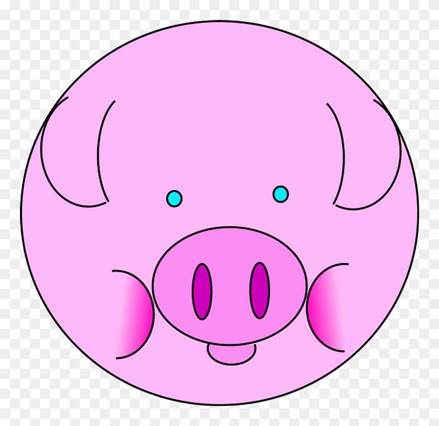 Pig Face Clipart - Cartoon - Png Download