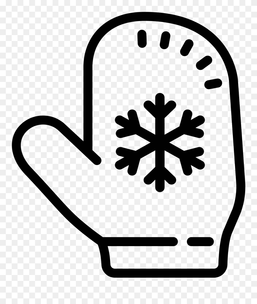 It"s A Logo Of A Christmas Mitten - Candy Clipart Black And White Christmas - Png Download