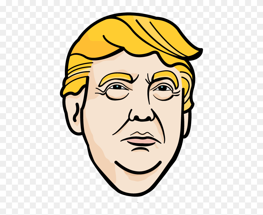 Donald Trump Drawing Ghostbusters Line Art Clip Art - Easy Donald Trump Cartoon - Png Download