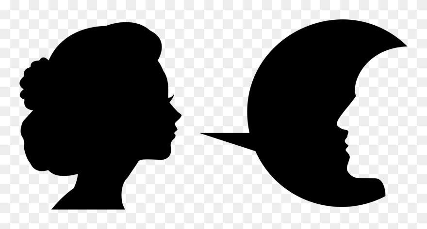 Conversation Clipart Silhouette - Silhouette Royalty Free - Png Download