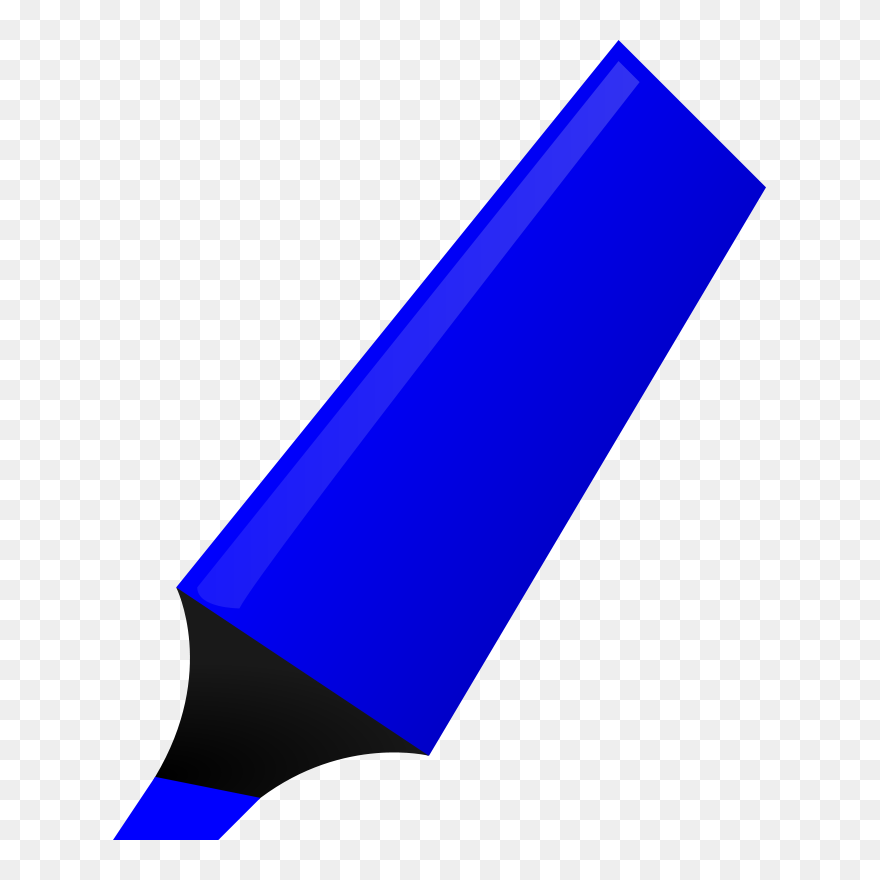 Collection Of Highlighter - Blue Highlighter Clipart - Png Download