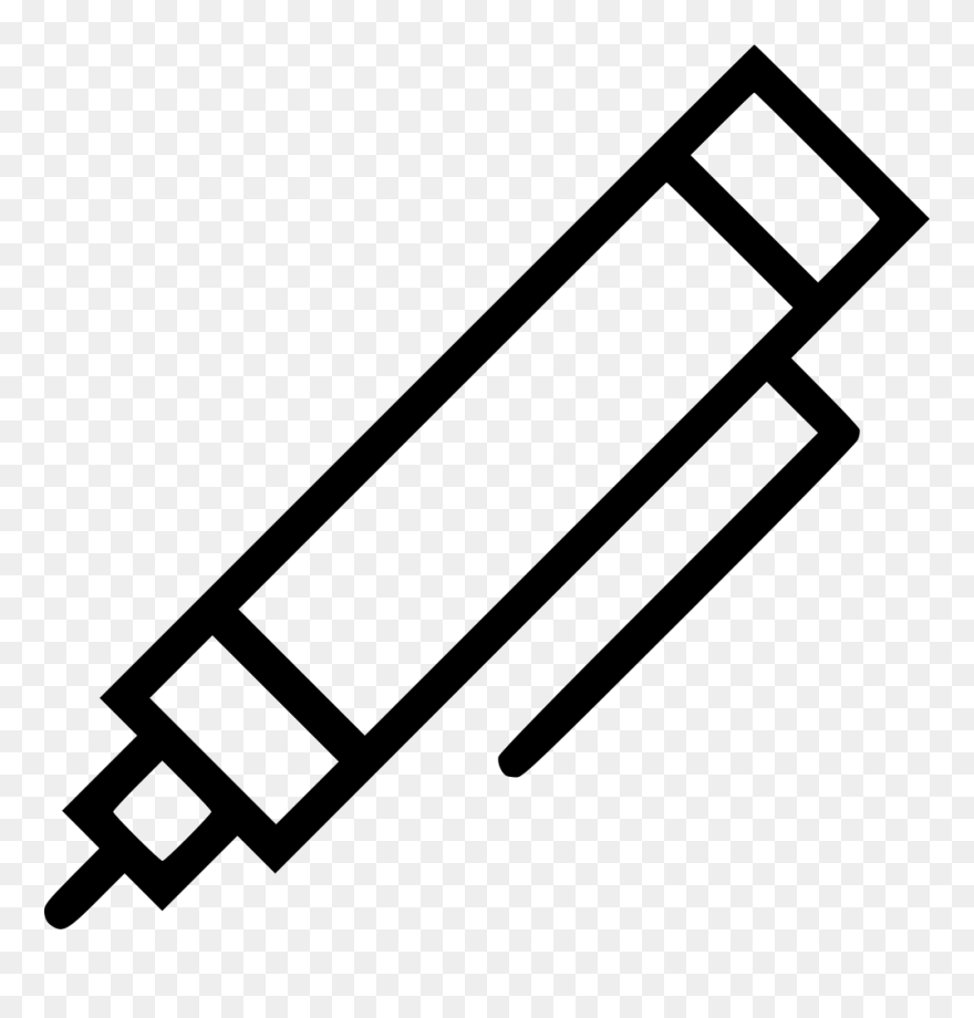 Pen Marker Writing Instrument - Toothbrush Svg Clipart