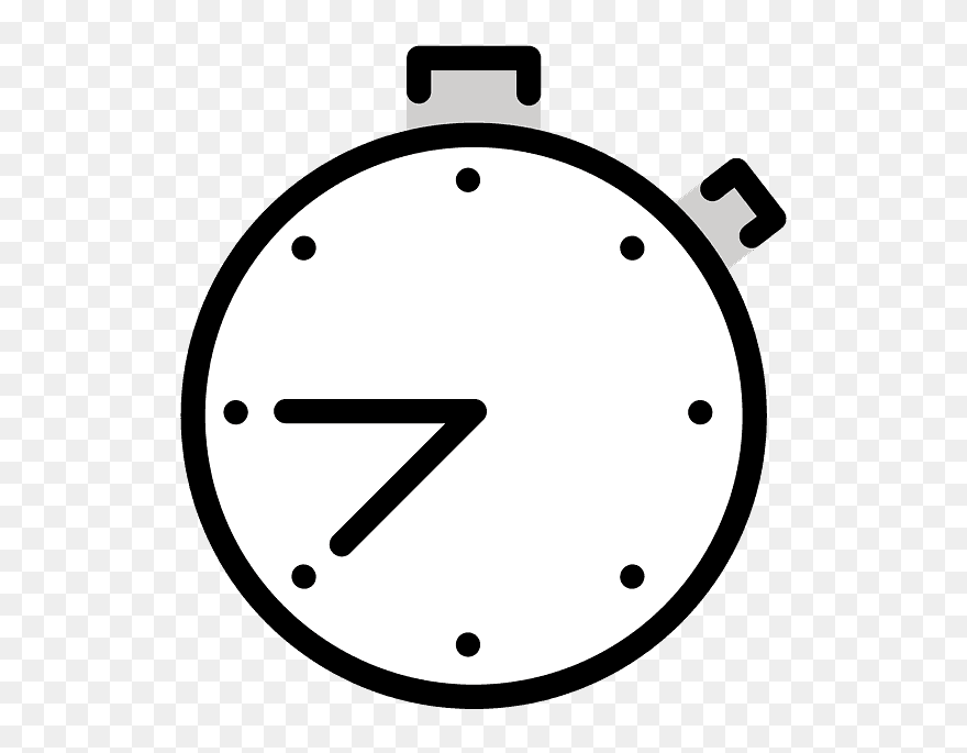 Stopwatch Emoji Clipart - Wall Clock - Png Download